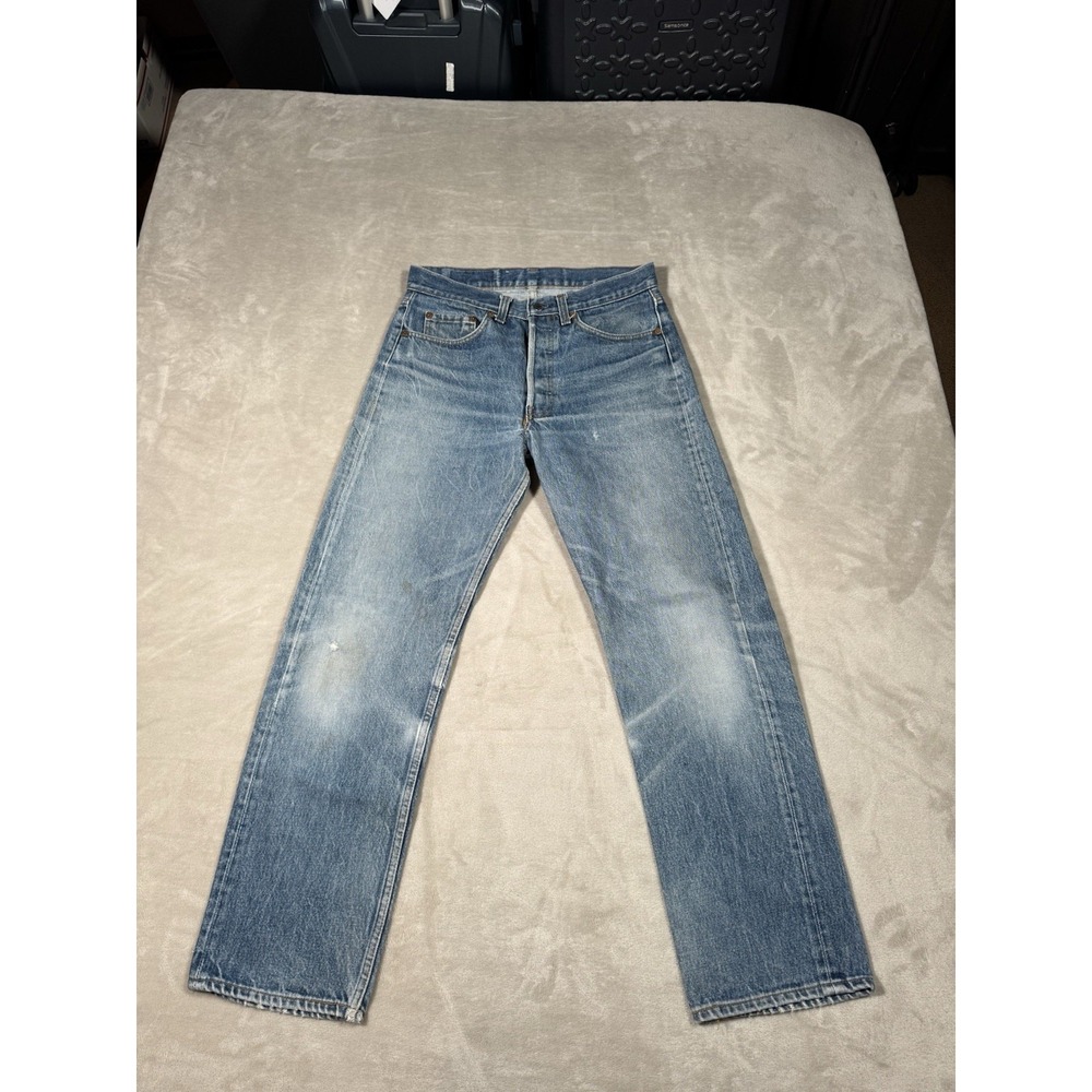 Vintage 80s Levis 501xx Jeans Size 32x32 (Fit 29x28) Faded Distressed Wisker USA